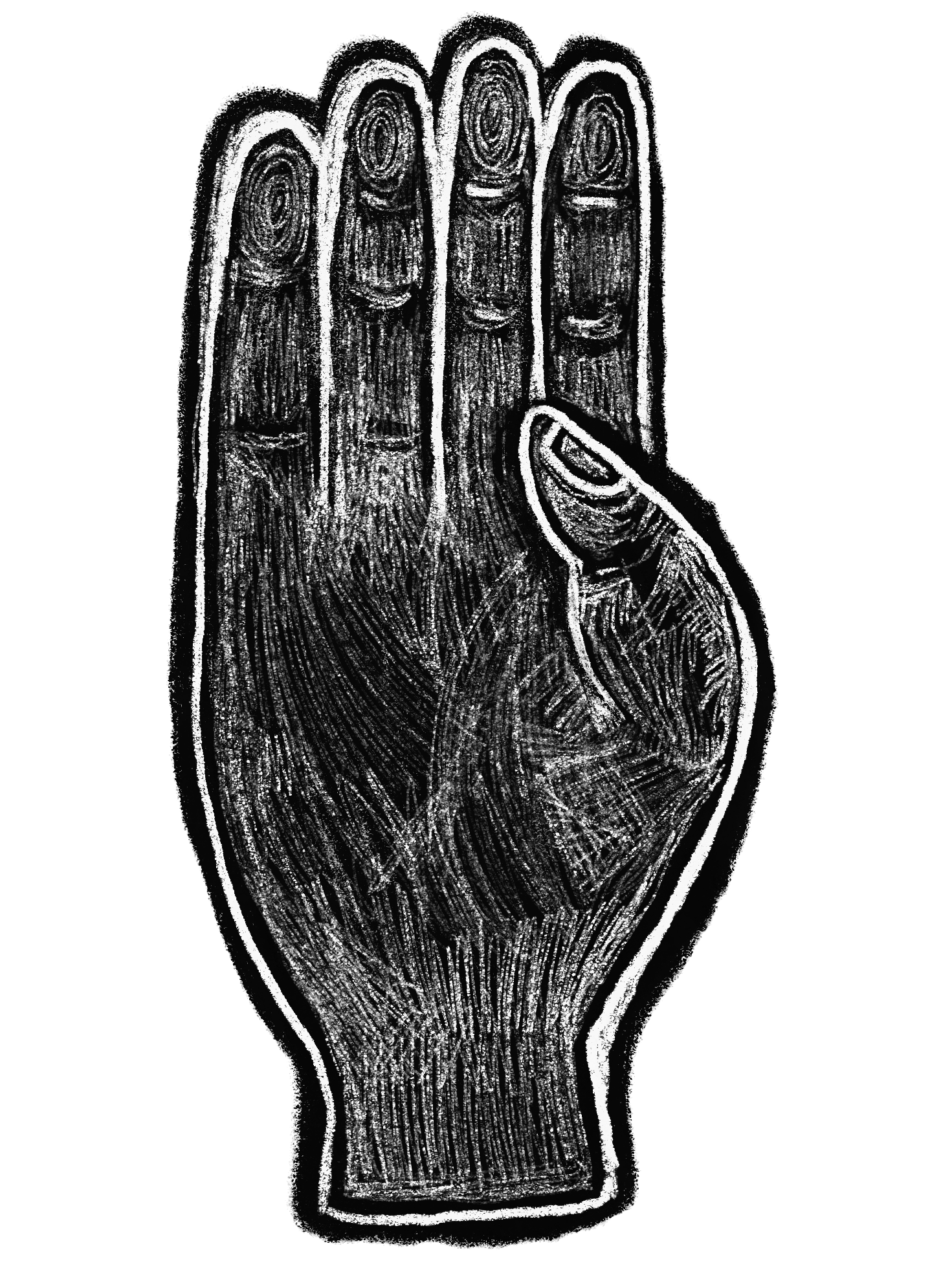 A hand holding seeds
